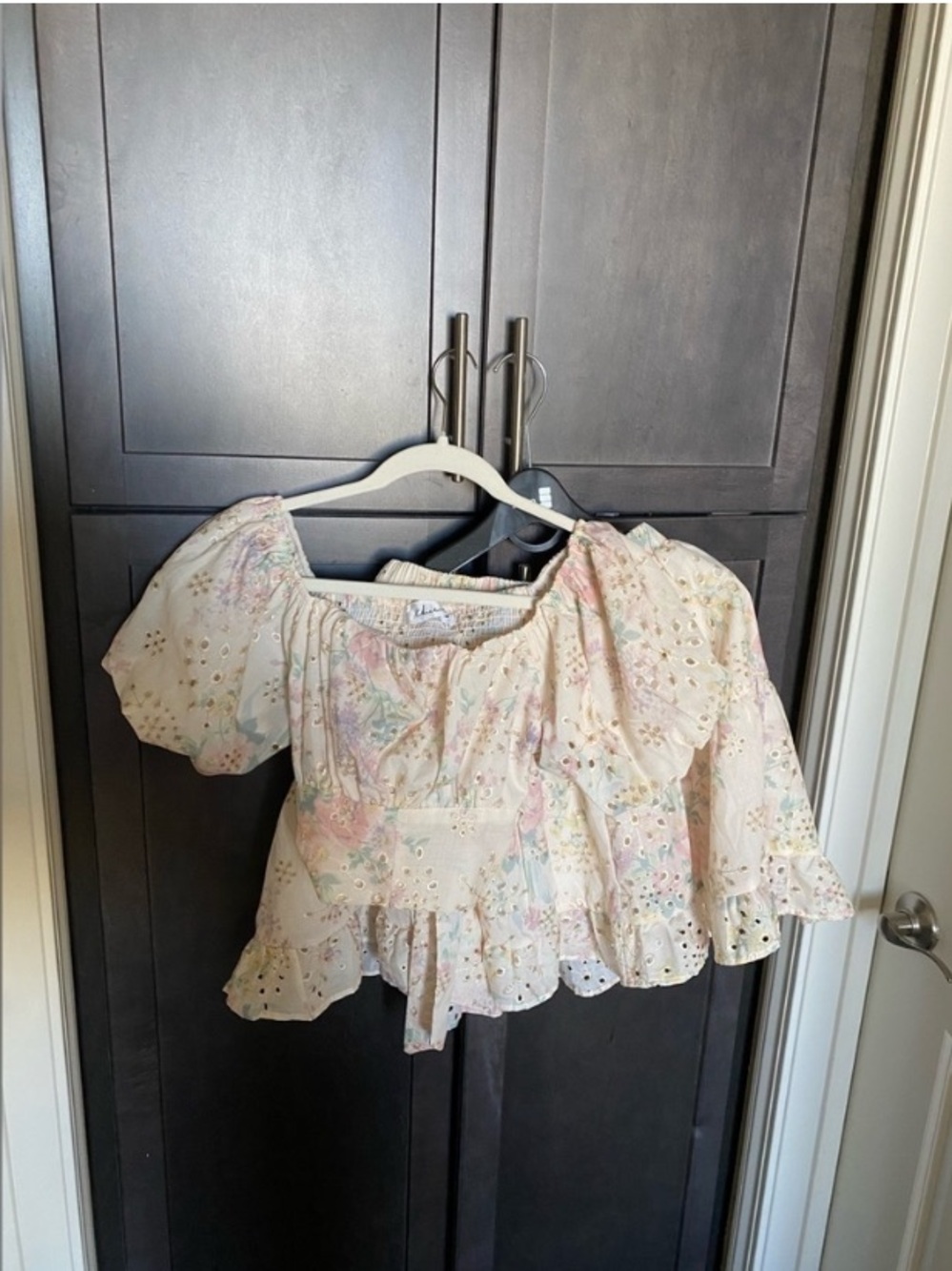 Cute off shoulder top & skirt floral matching set NWOT summer cottage core - Picture 3 of 5